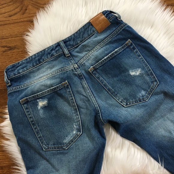 Zara Distressed Boyfriend Ankle Jeans - Picture 4 of 4